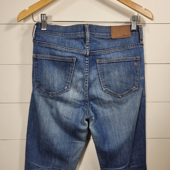 EUC Madewell Jeans Women's sz 27 9" High Riser Skinny Skinny Raw Hem Ankle Jean - Picture 4 of 11